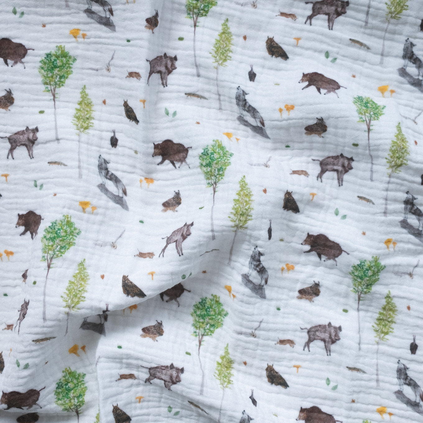 Muszlin babakendő - Bükki vadon