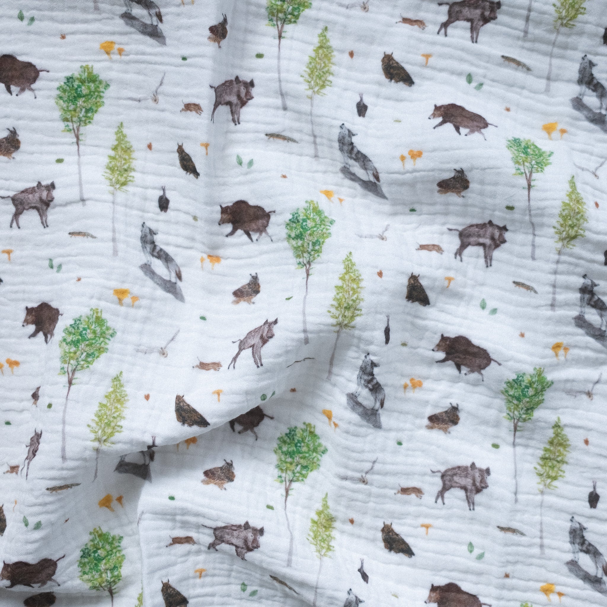 Muszlin babakendő - Bükki vadon