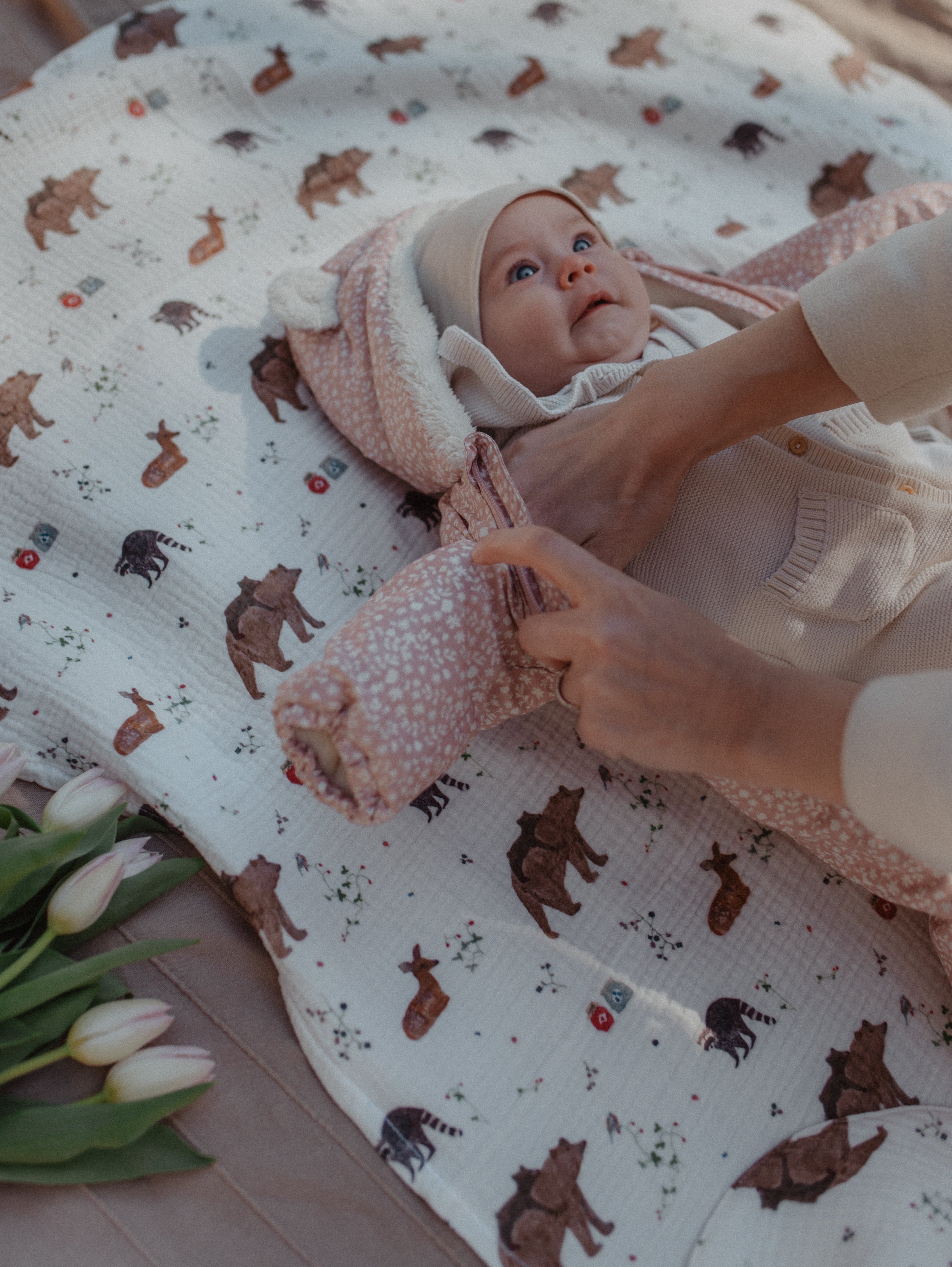 Egyrétegű muszlin takaró