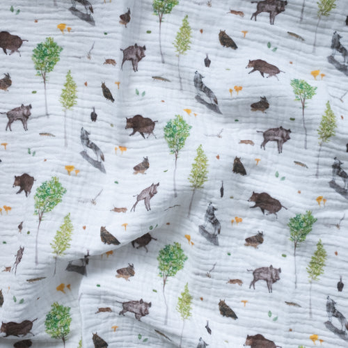 Muszlin babakendő - Bükki vadon